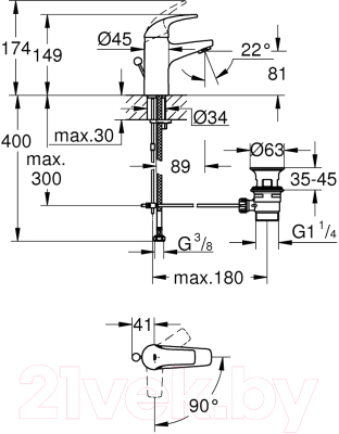 Смеситель GROHE Start Curve 23765000