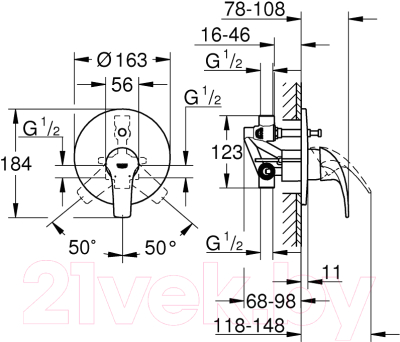 Смеситель GROHE Start Curve 29115000