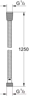 Душевой шланг GROHE Relexaflex Metal Longlife 28142000