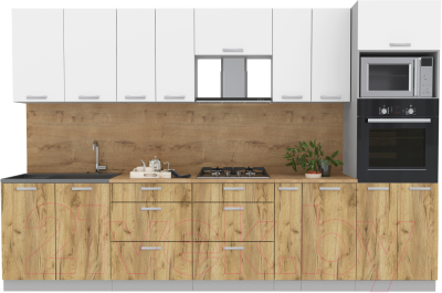 Готовая кухня Интерлиния Мила Лайт 3.2 ВТ - фото