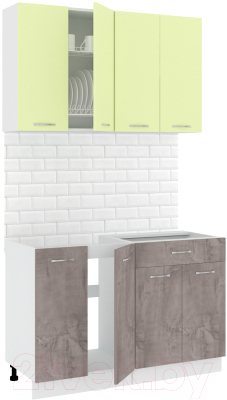 Готовая кухня Кортекс-мебель Корнелия Лира-лайт 1.2м без столешницы - фото
