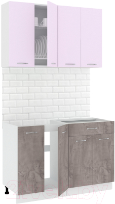 Готовая кухня Кортекс-мебель Корнелия Лира-лайт 1.2м без столешницы - фото