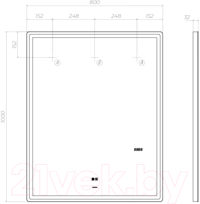 Зеркало Vigo Roberta Luxe 800