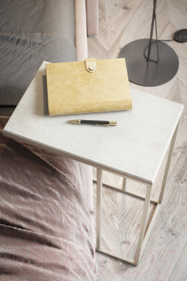 Приставной столик Калифорния мебель Агами (лайт стоун)