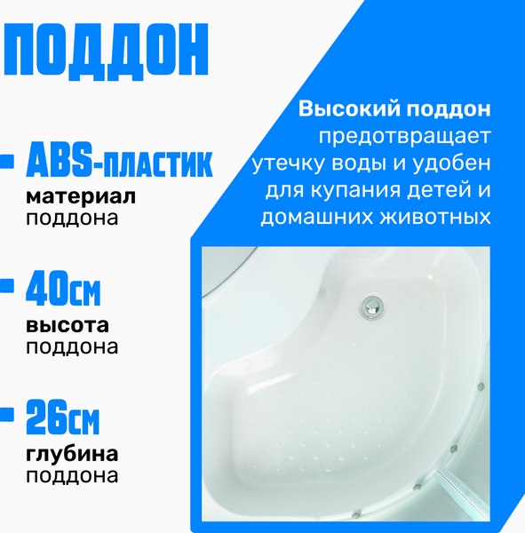 Душевая кабина Saniteco SN-90W (90x90)