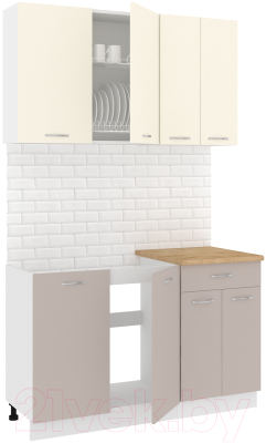 Готовая кухня Кортекс-мебель Корнелия Лира-лайт 1.3м - фото