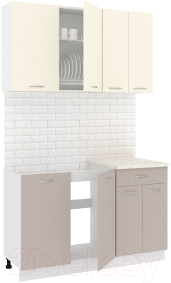 Готовая кухня Кортекс-мебель Корнелия Лира-лайт 1.3м - фото