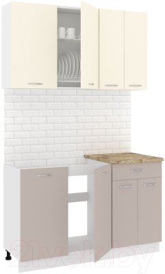 Готовая кухня Кортекс-мебель Корнелия Лира-лайт 1.3м - фото