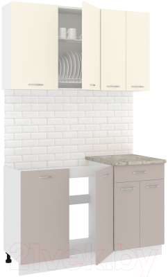 Готовая кухня Кортекс-мебель Корнелия Лира-лайт 1.3м - фото