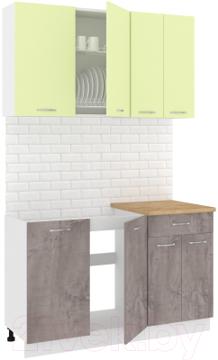 Готовая кухня Кортекс-мебель Корнелия Лира-лайт 1.3м - фото