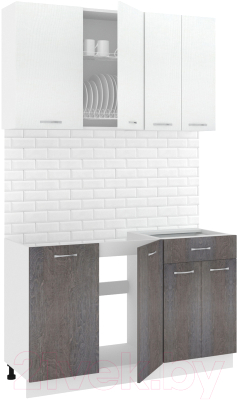 Готовая кухня Кортекс-мебель Корнелия Лира-лайт 1.3м без столешницы - фото