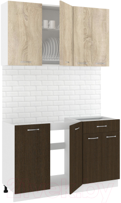 Готовая кухня Кортекс-мебель Корнелия Лира-лайт 1.3м без столешницы - фото