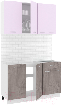 Готовая кухня Кортекс-мебель Корнелия Лира-лайт 1.3м без столешницы - фото