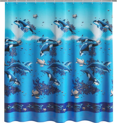 Шторка-занавеска для ванны FORA Косатки PH60