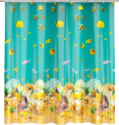 Шторка-занавеска для ванны FORA Полосатые рыбки PH77