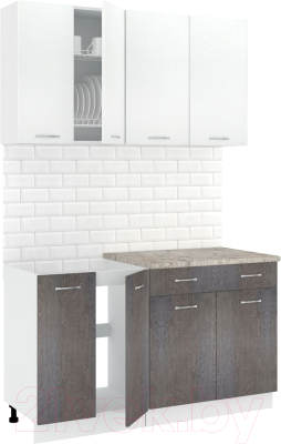 Готовая кухня Кортекс-мебель Корнелия Лира-лайт 1.4м - фото
