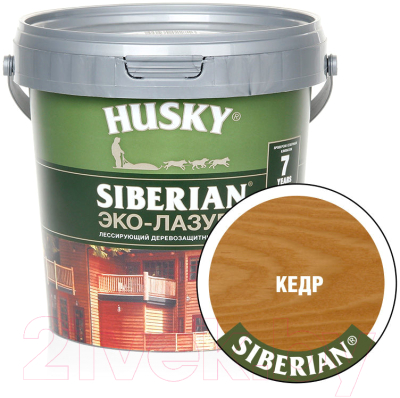 Лазурь для древесины Husky Siberian Эко-Лазурь Полуматовая