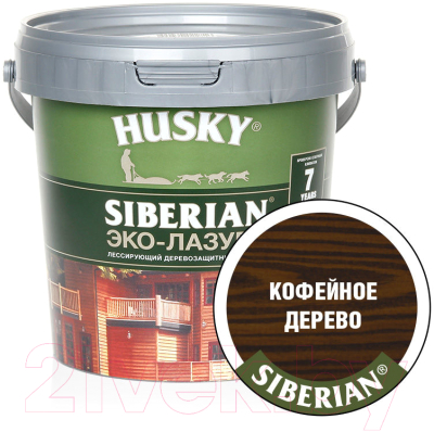 Лазурь для древесины Husky Siberian Эко-Лазурь Полуматовая