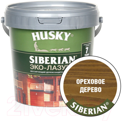 Лазурь для древесины Husky Siberian Эко-Лазурь Полуматовая