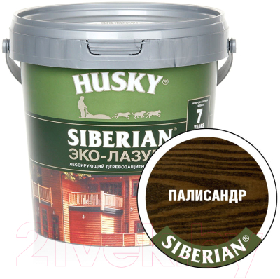 Лазурь для древесины Husky Siberian Эко-Лазурь Полуматовая