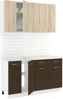Готовая кухня Кортекс-мебель Корнелия Лира-лайт 1.4м - фото