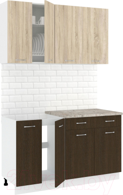 Готовая кухня Кортекс-мебель Корнелия Лира-лайт 1.4м - фото