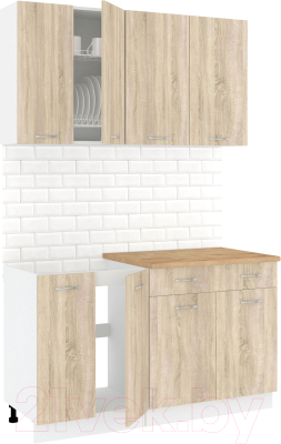 Готовая кухня Кортекс-мебель Корнелия Лира-лайт 1.4м - фото