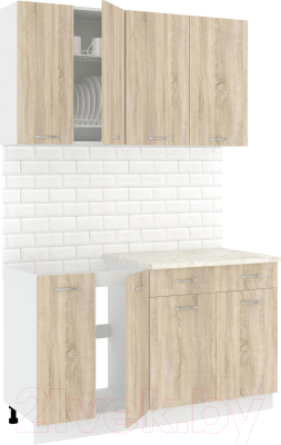 Готовая кухня Кортекс-мебель Корнелия Лира-лайт 1.4м - фото