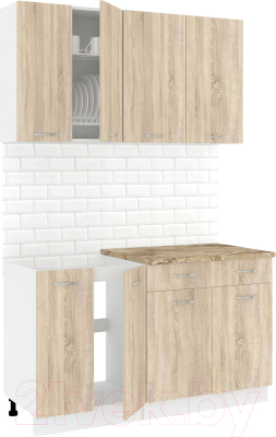 Готовая кухня Кортекс-мебель Корнелия Лира-лайт 1.4м - фото