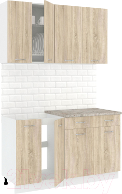 Готовая кухня Кортекс-мебель Корнелия Лира-лайт 1.4м - фото