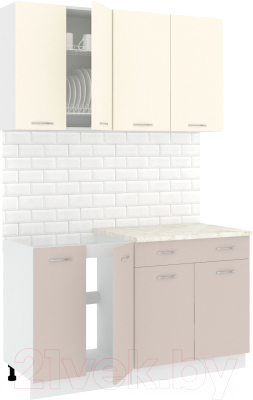 Готовая кухня Кортекс-мебель Корнелия Лира-лайт 1.4м - фото