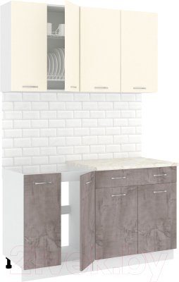 Готовая кухня Кортекс-мебель Корнелия Лира-лайт 1.4м - фото