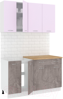 Готовая кухня Кортекс-мебель Корнелия Лира-лайт 1.4м - фото