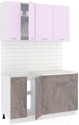 Готовая кухня Кортекс-мебель Корнелия Лира-лайт 1.4м - фото