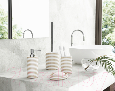 Стакан для зубной щетки и пасты FORA FOR-SPL044NAT