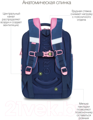 Школьный рюкзак Grizzly Rap-290-5