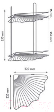 Полка для ванной FORA FOR-DIM022