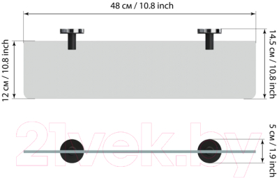 Полка для ванной FORA FOR-LORD034CR