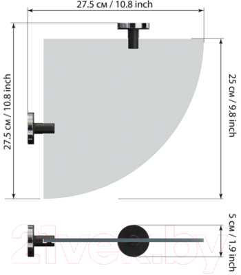 Полка для ванной FORA FOR-LORD035CR