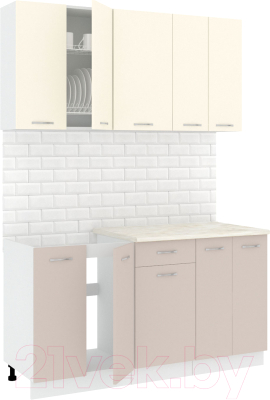 Готовая кухня Кортекс-мебель Корнелия Лира-лайт 1.5м - фото