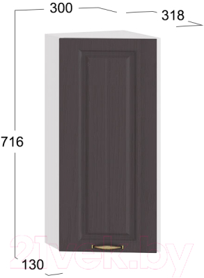 Шкаф навесной для кухни ТриЯ Лина 1В3Т (белый/графит)