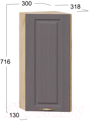 Шкаф навесной для кухни ТриЯ Лина 1В3Т (дуб крафт золотой/графит)