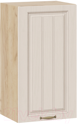 Шкаф навесной для кухни ТриЯ Лина 1В4 (дуб крафт золотой/крем) - фото