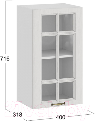 Шкаф навесной для кухни ТриЯ Лина 1В4С (белый)