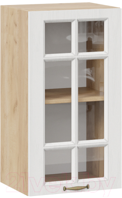 Шкаф навесной для кухни ТриЯ Лина 1В4С (дуб крафт золотой/белый) - фото