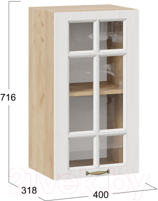 Шкаф навесной для кухни ТриЯ Лина 1В4С (дуб крафт золотой/белый)