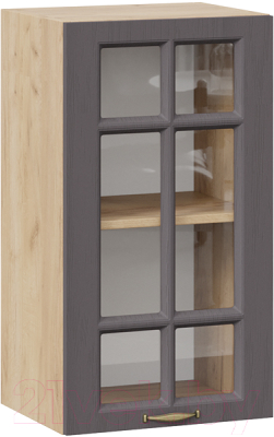 Шкаф навесной для кухни ТриЯ Лина 1В4С (дуб крафт золотой/графит) - фото