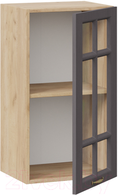 Шкаф навесной для кухни ТриЯ Лина 1В4С (дуб крафт золотой/графит)