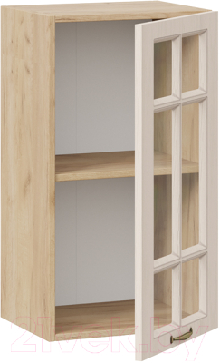 Шкаф навесной для кухни ТриЯ Лина 1В4С (дуб крафт золотой/крем)