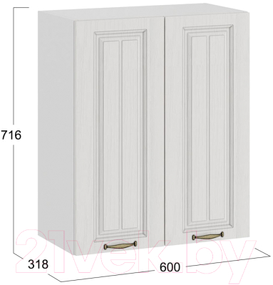 Шкаф навесной для кухни ТриЯ Лина 1В6 (белый)